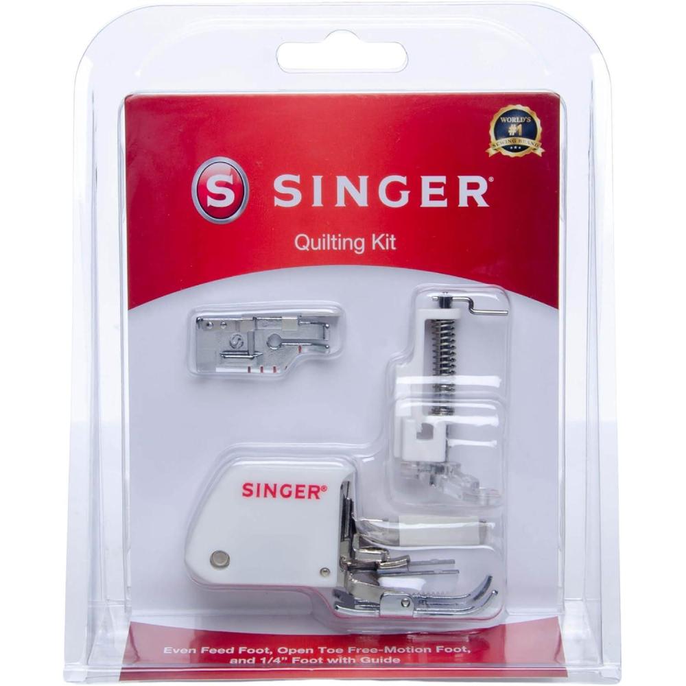 imageSINGER Home Dcor Presser Foot Kit  Includes Piping Bias Binder ampamp Ruffler Attachment  Perfect for Tailored Finishes Bias Binding ampamp Pleating  Compatible with SINGER Sewing MachinePresser Foot Kit