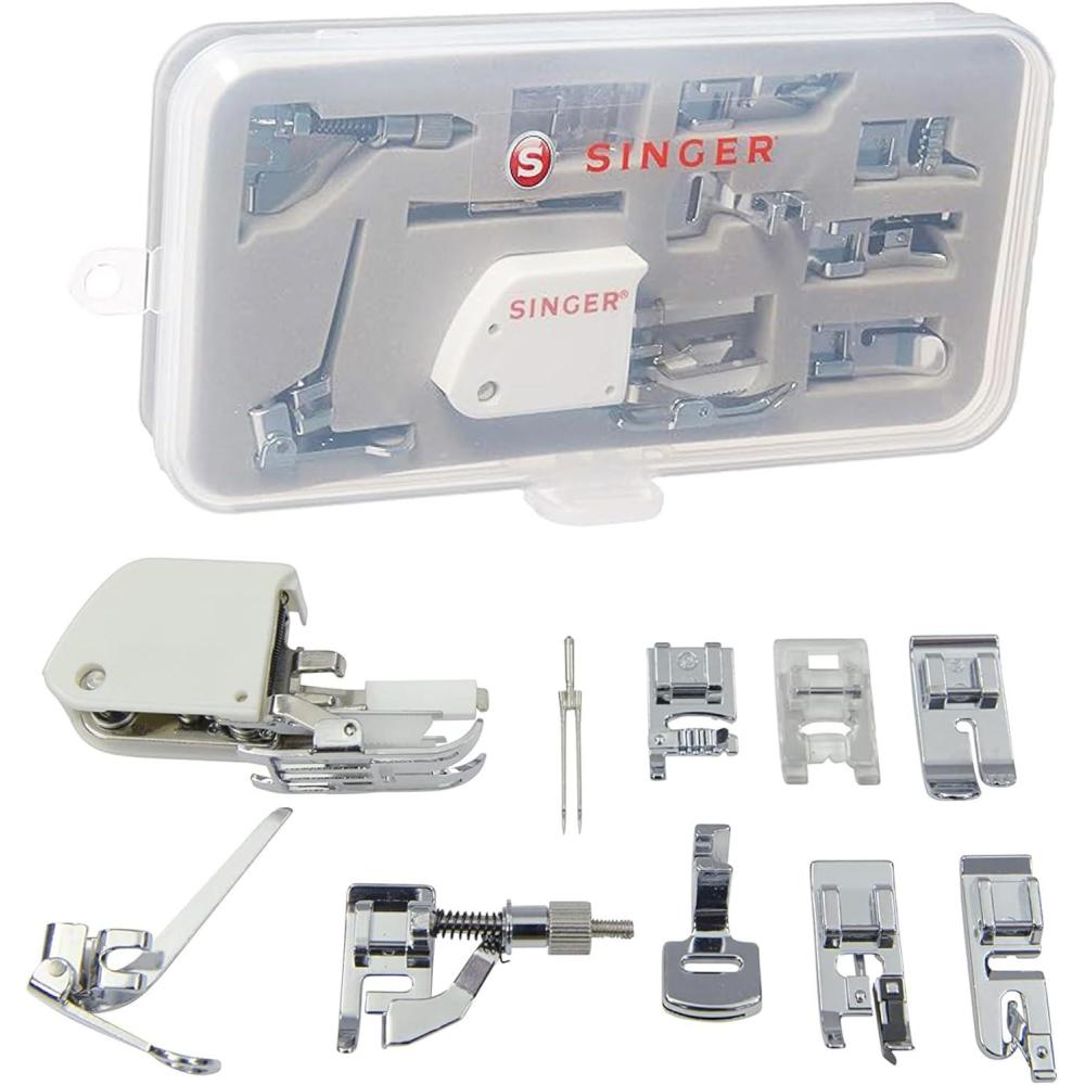 imageSINGER Home Dcor Presser Foot Kit  Includes Piping Bias Binder ampamp Ruffler Attachment  Perfect for Tailored Finishes Bias Binding ampamp Pleating  Compatible with SINGER Sewing MachineAccessory Kit
