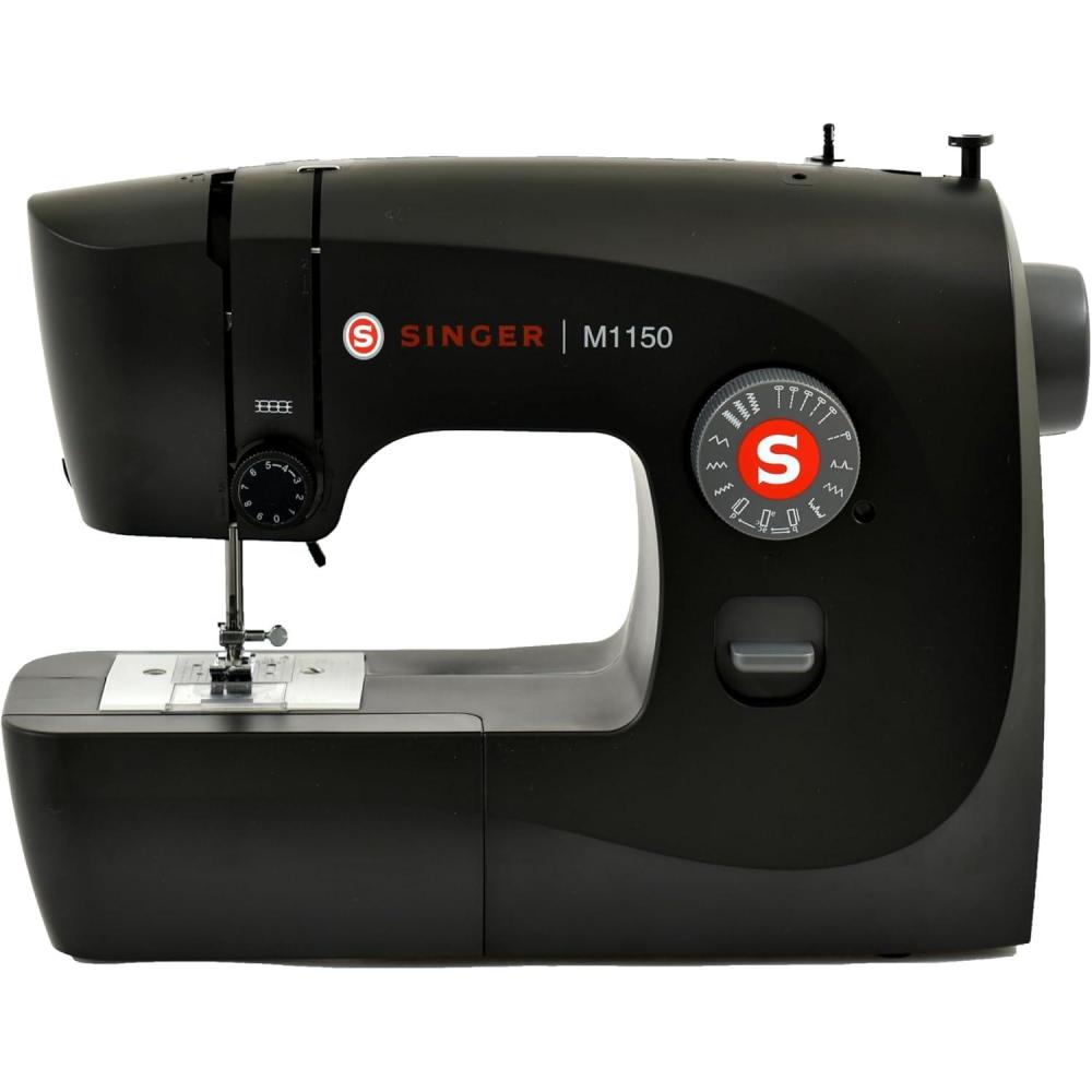 imageSINGER M1150 Lightweight ampamp Portable Sewing Machine With 45 Stitch Applications LED Light ampamp 4step Buttonhole  Used for Mending and SewingM1150 Black