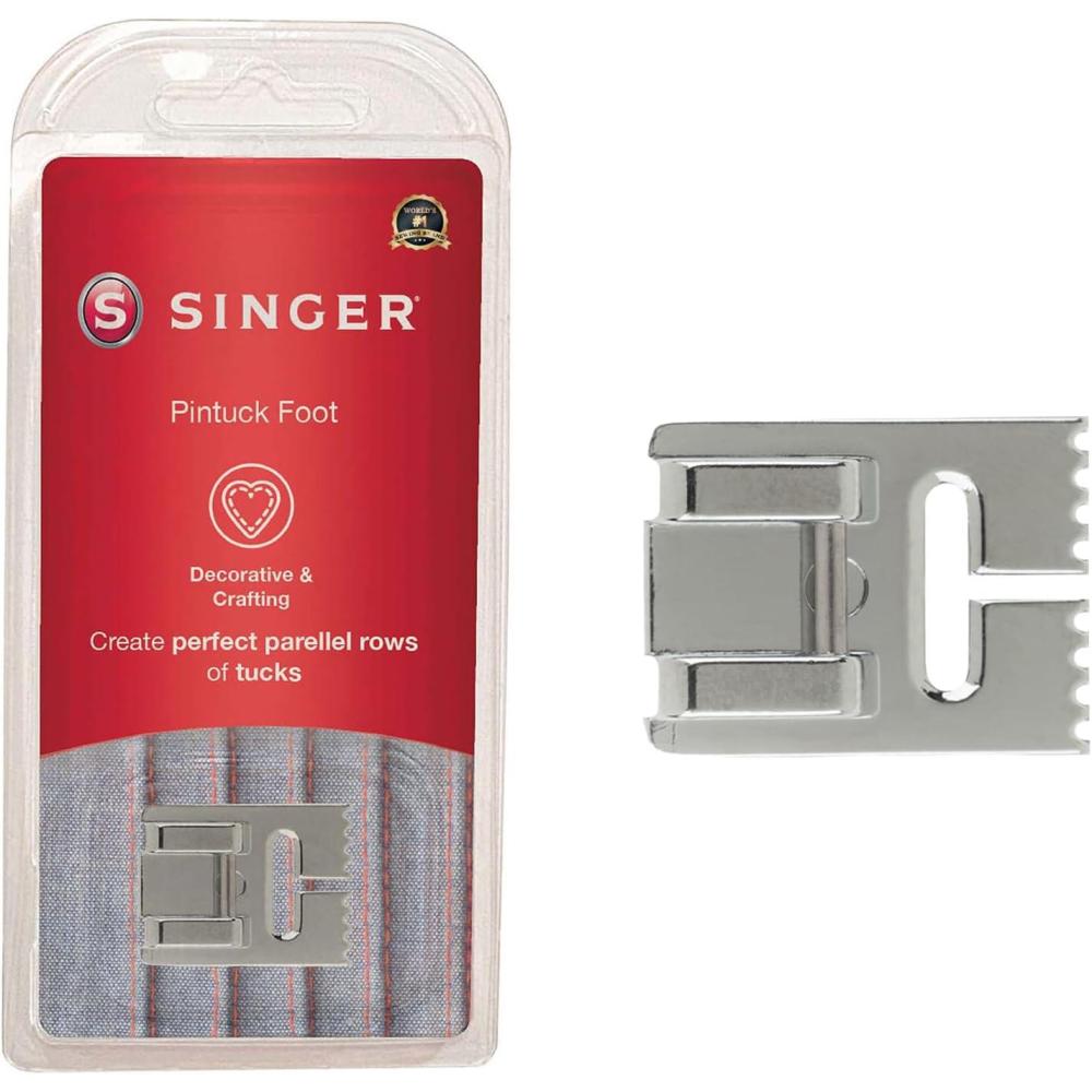 imageSINGER Pintuck Presser Foot  Grooved Design for Evenly Spaced Raised Tucks  Perfect for Embellishing Garments Linens ampamp Home Dcor