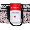 imageSINGER Collapsible Deluxe Store ampamp Tote CaddyRose Leopard PrintRose Leopard Print