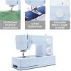 imageSINGER Heavy Duty 4423 High Speed Sewing Machine with Accessory Kit  Strong Motor With Enhanced Piercing Power 97 Stitch Applications Full Metal frame 1step Buttonhole ampamp LED Light4423 Meltwater Blue