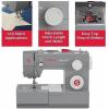 imageSINGER Heavy Duty 4432 High Speed Black Sewing Machine with Accessory Kit  Strong Motor with Enhanced Piercing Power 110 Stitch Applications Full Metal frame 1step Buttonhole ampamp LED LightGrey