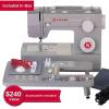 imageSINGER Heavy Duty 6380 Sewing Machine with Extension Table ampamp Accessory Kit  Strong Motor with Enhanced Piercing Power 110 Stitch Applications Full Metal frame 1step Buttonhole ampamp LED Light