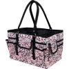 imageSINGER Collapsible Deluxe Store ampamp Tote CaddyRose Leopard PrintRose Leopard Print
