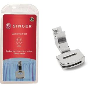 imageSINGER  Gathering Presser Foot for LowShank Sewing Machines Simutaneously Trims ampamp Hems Edges ZigZag and OverEdge Stitches  Sewing Made Easy