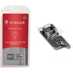 imageSINGER  Narrow Rolled Hem Foot for LowShank Sewing Machines 18 Inch Hem Light to Medium Weight Fabrics Couch Over Narrow Cord  Sewing Made Easy