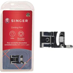 imageSINGER Cording Presser Foot  Decorative Stitching ampamp Surface Embellishments  Works with Cords Braids Floss ampamp Yarn  3Hole Guide for Creative Stitching
