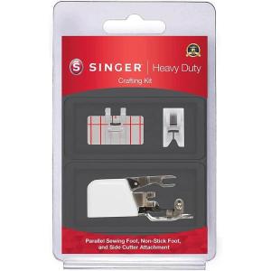imageSINGER Home Dcor Presser Foot Kit  Includes Piping Bias Binder ampamp Ruffler Attachment  Perfect for Tailored Finishes Bias Binding ampamp Pleating  Compatible with SINGER Sewing MachineCrafting Presser Foot Kit