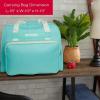 imageSINGER  Machine Carrying Case Teal Color Spacious Case Fits Most Standard Sewing Machines and Sergers FullyPadded Interior Durable Canvas Exterior Easy Zip Large Front Pocket Easy TransportTeal