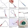 imageSINGER 8 Piece Punch Needle Embroidery Kit with 7 Assorted Size Punch Needle Heads Interchangeable Handle and Punch Needle Storage Case