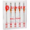 imageSINGER Ball Point Sewing Machine Needles Size 80125 Count7010
