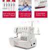 imageSINGER Professional 14T968DC HeavyDuty Metal Frame Serger Overlock and Accessory Kit with 2345 Stitch Capability Removeable Trim Trap 1300 Stitches per minute ampamp Self Adjusting White