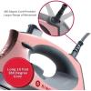 imageSINGER SteamCraft Steam Iron 1700W  Steamer with Stainless Steel Plate OnPoint Precision Tip for HardtoReach Areas Vertical Steam Auto Shutoff ampamp 300ml Tank Capacity  PinkPink