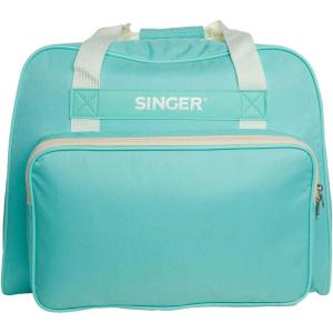 imageSINGER  Machine Carrying Case Teal Color Spacious Case Fits Most Standard Sewing Machines and Sergers FullyPadded Interior Durable Canvas Exterior Easy Zip Large Front Pocket Easy TransportTeal