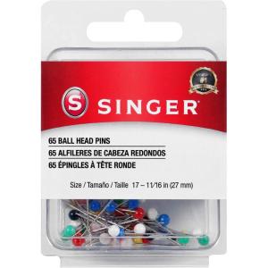 imageSINGER 00247 Ball Head Straight Pins Size 17 65Count1pack