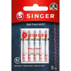 imageSINGER Ball Point Sewing Machine Needles Size 80125 Count7010  8012 5Pack