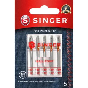 imageSINGER Ball Point Sewing Machine Needles Size 80125 Count7010