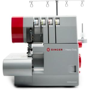 imageSINGER HD0450S Heavy Duty Serger  Overlock Machine with 234 Thread Capability 1300 StitchesMinute 60 Larger Cutting Knife Differential Feed Full Metal Frame ampamp Free Arm