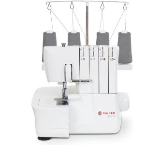 imageSINGER S1478 Serger with Accessory Kit  Overlock Machine with 234 Stitch Capability 1200 StitchesMinute Differential Feed LED Light ampamp Free Arm White
