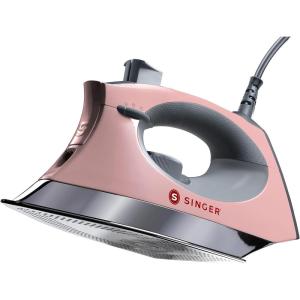 imageSINGER SteamCraft Steam Iron 1700W  Steamer with Stainless Steel Plate OnPoint Precision Tip for HardtoReach Areas Vertical Steam Auto Shutoff ampamp 300ml Tank Capacity  PinkPink
