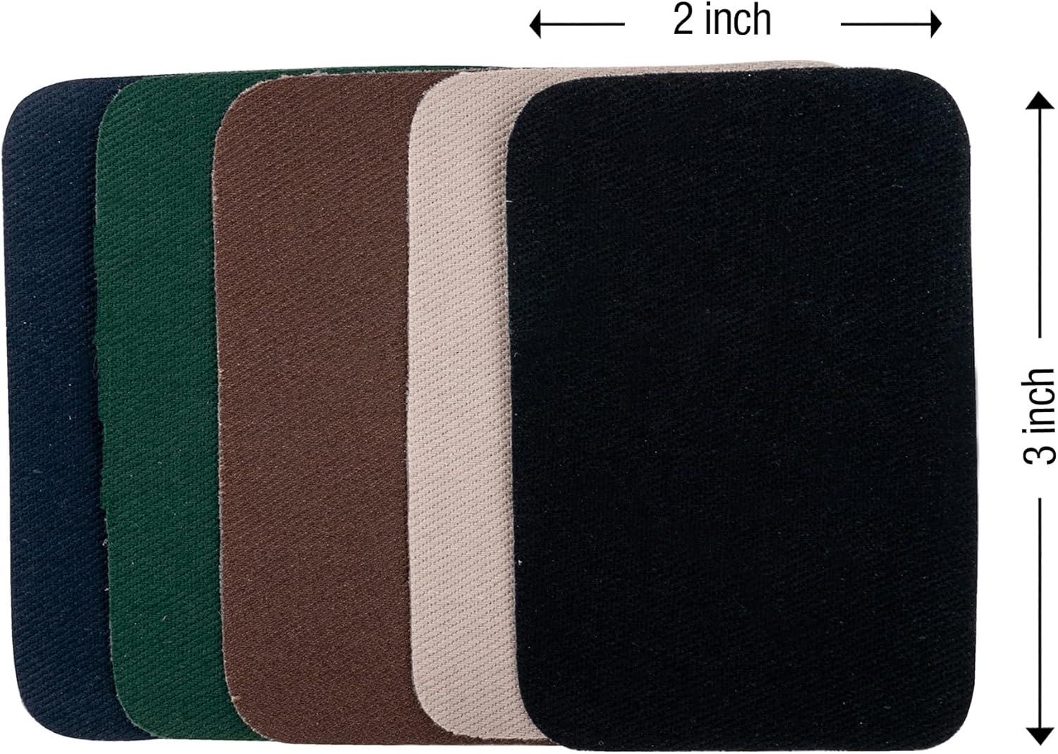 imageSINGER IronOn Twill Patches 2Inch x 3Inch 10Count Assorted Dark ColorsAssorted Dark Colors