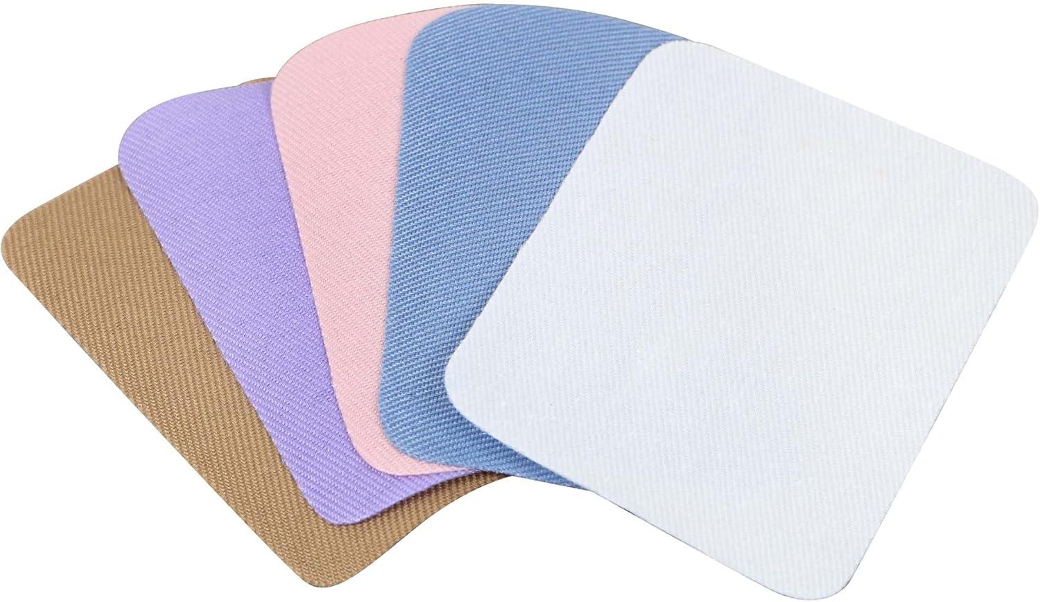 imageSINGER IronOn Twill Patches 2Inch x 3Inch 10Count Assorted Dark ColorsPastel Colors