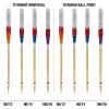 imageSINGER 04806 Titanium Universal Regular and Ball Point Machine Needles Combo Pack 8Count