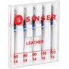 imageSINGER Leather Sewing Machine Needles Size 9014 100165 CountSet of 5  9014 3  10016 2