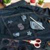 imageSinger Denim IronOn Repair Kit Assorted Sizes Ironon Patches for JeansDenim IronOn Repair Kit  Assorted Sizes