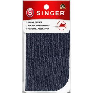 imageSINGER 00060 5inchby5inch IronOn Patches Denim 2Count