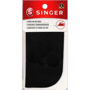 imageSINGER 00065 IronOn Patches for Clothing Repair 5inch by 5inch 2Count Black5 x 5