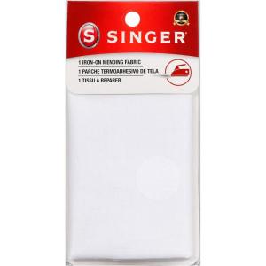 imageSINGER 00097 IronOn Mending Fabric Fabric Patch for Mending ClothesWhite WhiteOnePack