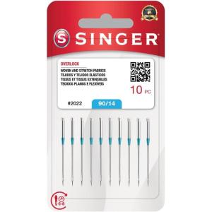 imageSINGER 10Pack Serger Overlock Needles for Woven and Stretch Fabrics Size 9014