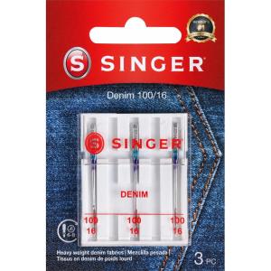 imageSINGER Denim Sewing Machine Needles Size 100165 CountSet of 3  10016