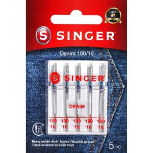 imageSINGER Denim Sewing Machine Needles Size 100165 CountSet of 5  10016