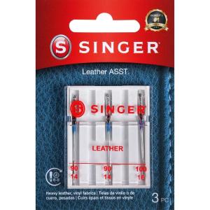 imageSINGER Leather Sewing Machine Needles Size 9014 100165 CountSet of 3  Size 9014 2  10016 1