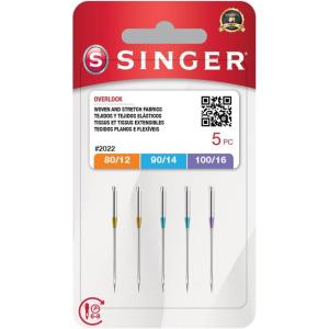 imageSINGER Overlock Serger Needles for Woven and Stretch Fabrics Assorted 5pcs