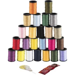 imageSINGER Polyester Hand Sewing Thread Assorted Colors 24 MiniSpools1