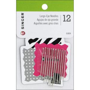 imageSinger 01824 Large Eye Hand Needles Wiht Magnetic Needle Holder12 Count