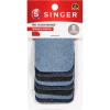 imageSINGER 00378 Peel N Stick Reusable Patches 2Inch x 3Inch Assorted Denim 8Count White