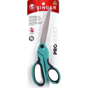 imageSINGER 00562 912Inch ProSeries Heavy Duty Bent Sewing Scissors Teal  For Cutting Fabric Denim Paper ampamp More OnePack9 12