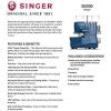 imageSINGER S0230 Heavy Duty Metal Frame Serger Overlock with Accessory Kit  234 Thread Capability Adjustable Tensions ampamp Stitch Length Builtin Free Arm ampamp Differential Feed Blue