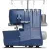 imageSINGER S0230 Heavy Duty Metal Frame Serger Overlock with Accessory Kit  234 Thread Capability Adjustable Tensions ampamp Stitch Length Builtin Free Arm ampamp Differential Feed Blue