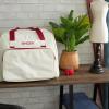 imageSINGER Universal Sewing Machine Tote Bag  CreamRed Carrying Case for Portable Sewing Machines and Sergers Dimension 18 x 10 x 13 in Padded Handles Full Zip Closure Large Storage Pocket
