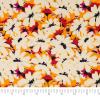 imageSinger 100 Cotton Ghosts with Stars On Pink Cut by YardWhite Flowers on Orange