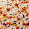 imageSinger 100 Cotton Ghosts with Stars On Pink Cut by YardWhite Flowers on Orange