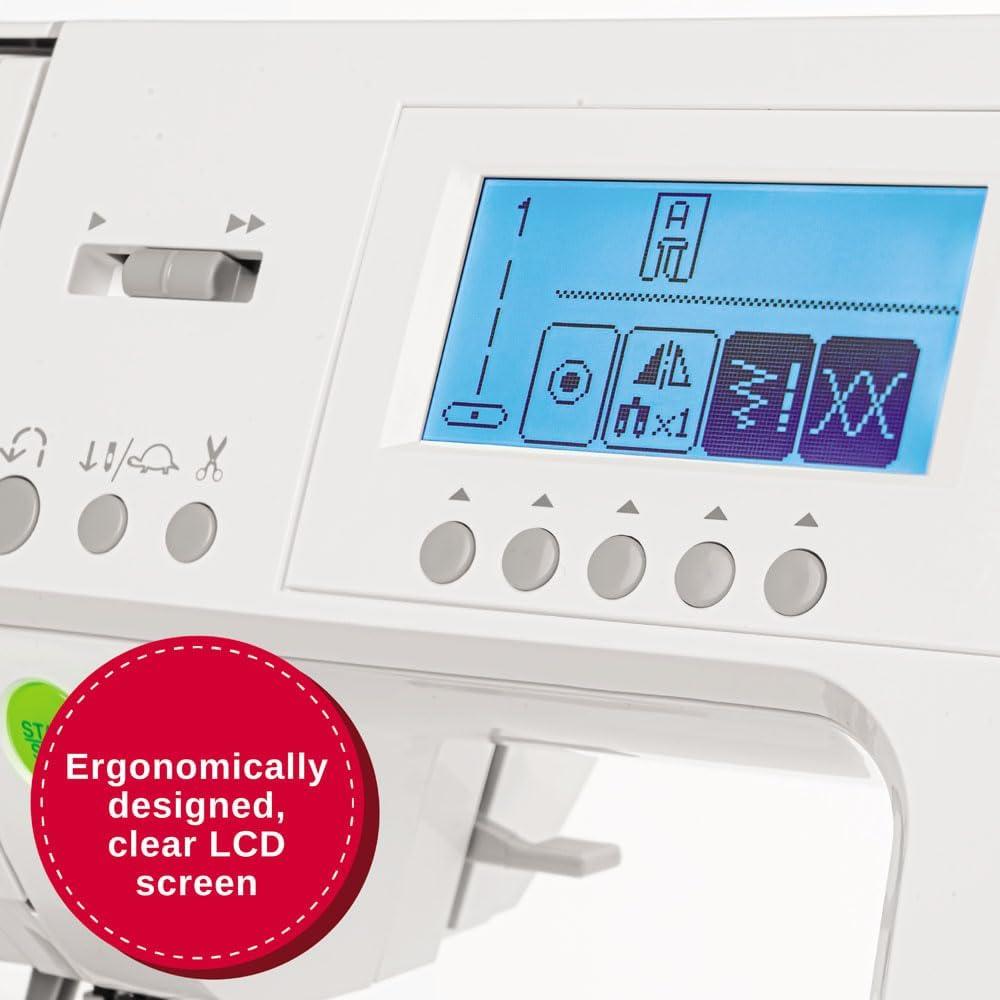 imageSINGER C9920 Computerized Sewing Machine  1163 Stitch Applications Fonts Mirror Imaging  LCD Screen Speed Control Thread Cutter Top DropIn Bobbin HeavyDuty Metal Frame