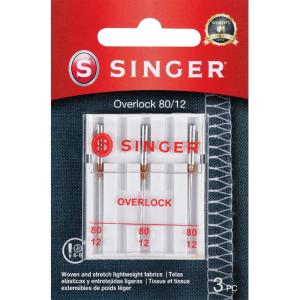 imageSINGER 04803 Regular Point Overlock Needles 5Count Sizes 8012 9014 100168012