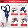 imageSINGER ProSeries Sewing Scissors Bundle 85quot Heavy Duty Fabric 45quot Detail Embroidery 5quot Thread Snips With Comfort Grip Dark BlueDark Blue